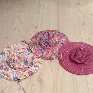Flap Happy Girls Pink Mermaid Sun Hat Set
